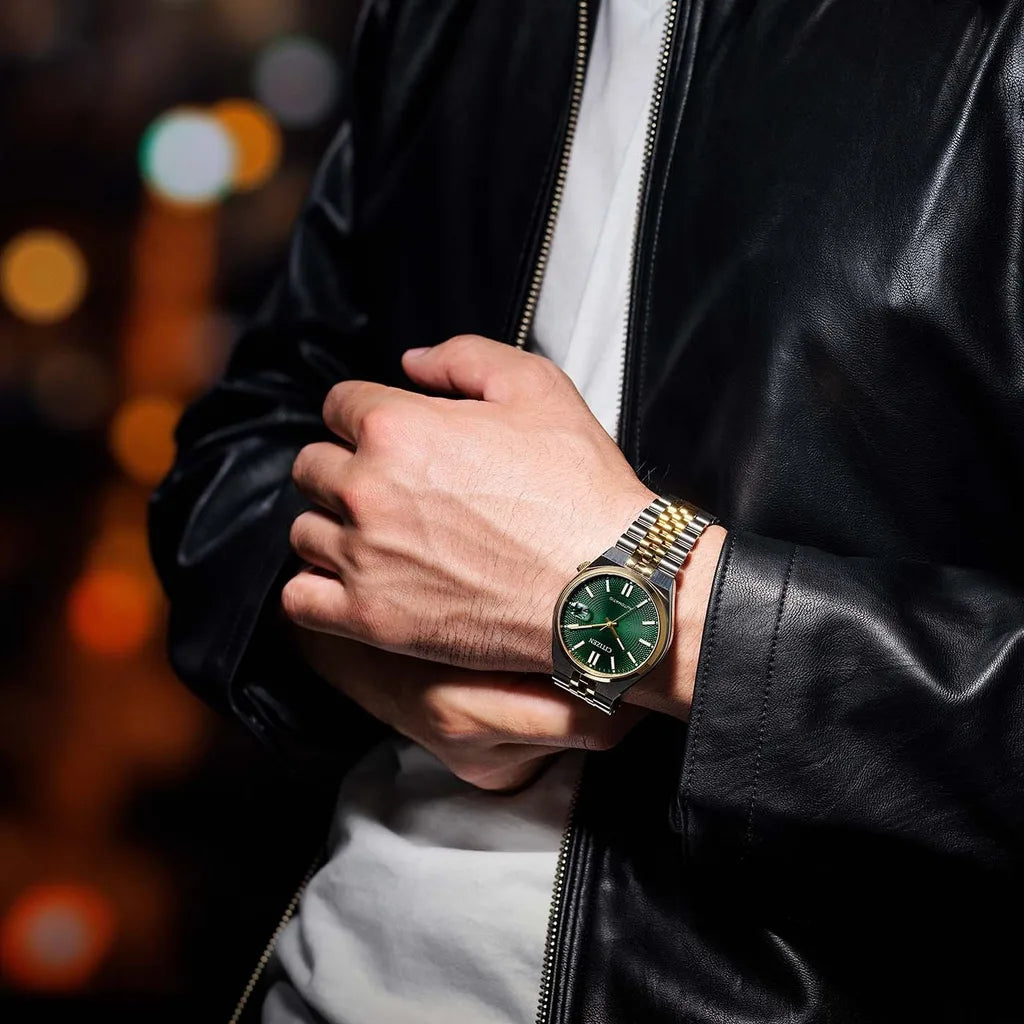 Citizen "Tsuyosa 60" NK0024-54X Mechanical Automatic Green Dial 40mm Stainless Steel Men's Watch