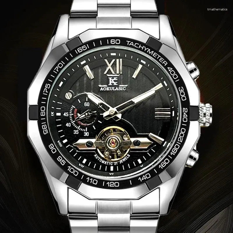 AOKULASIC Top Brand Men’s Mechanical Skeleton Luxury Watch