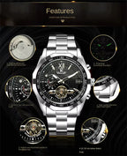 AOKULASIC Top Brand Men’s Mechanical Skeleton Luxury Watch