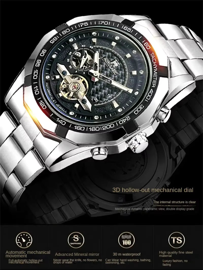 AOKULASIC Top Brand Men’s Mechanical Skeleton Luxury Watch