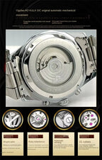 AOKULASIC Top Brand Men’s Mechanical Skeleton Luxury Watch