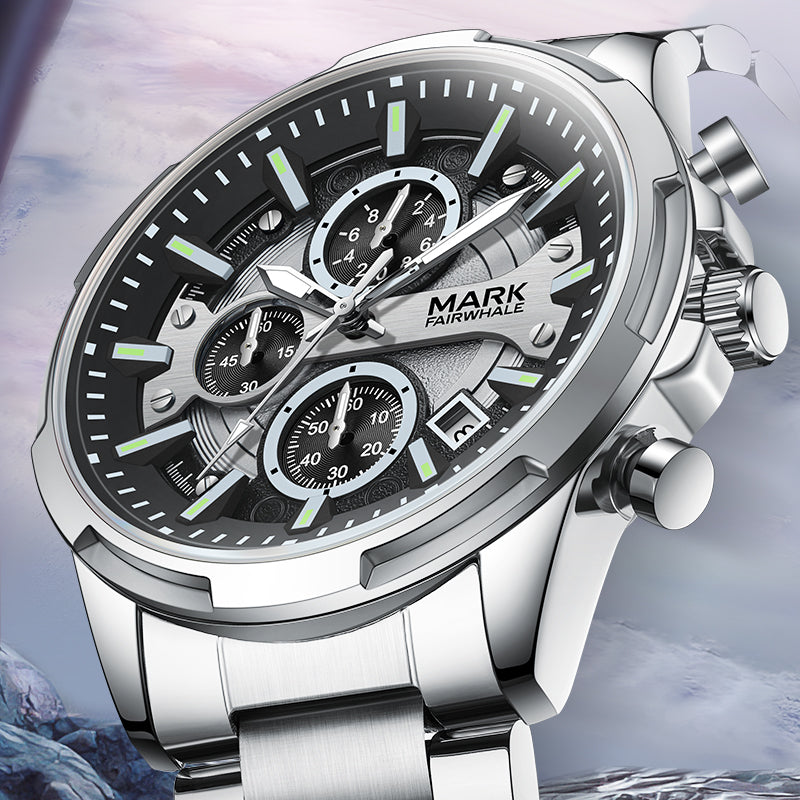 Mark Fairwhale - Luxury Stainless Steel Quartz Chronograph For Men's
