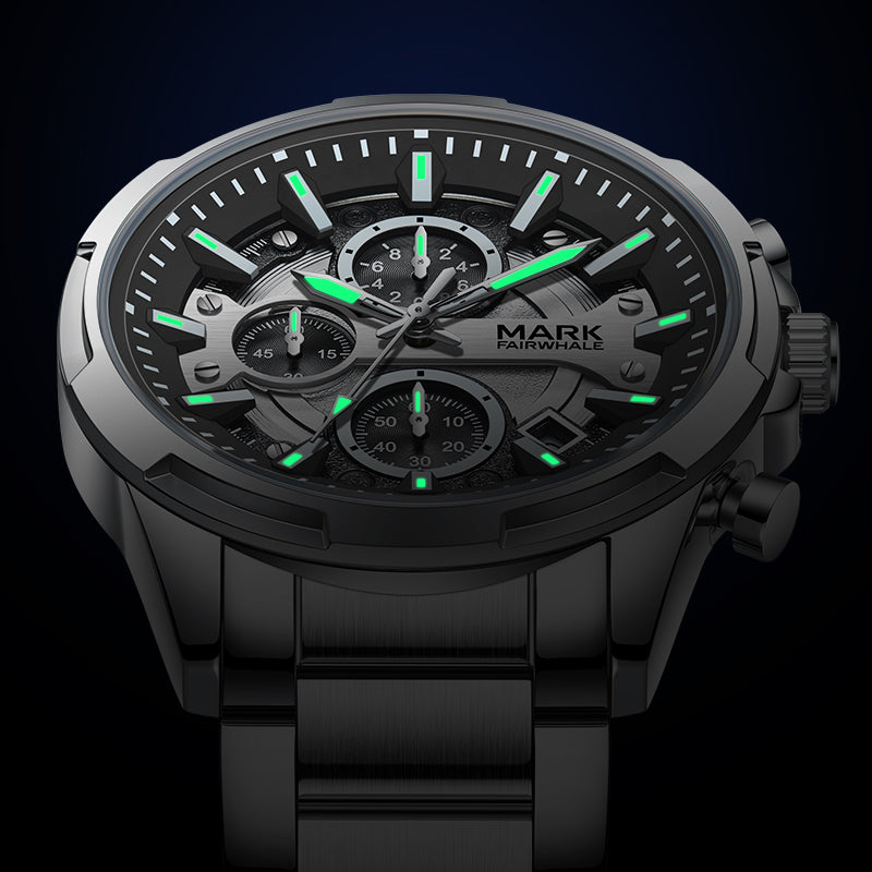 Mark Fairwhale - Luxury Stainless Steel Quartz Chronograph For Men's